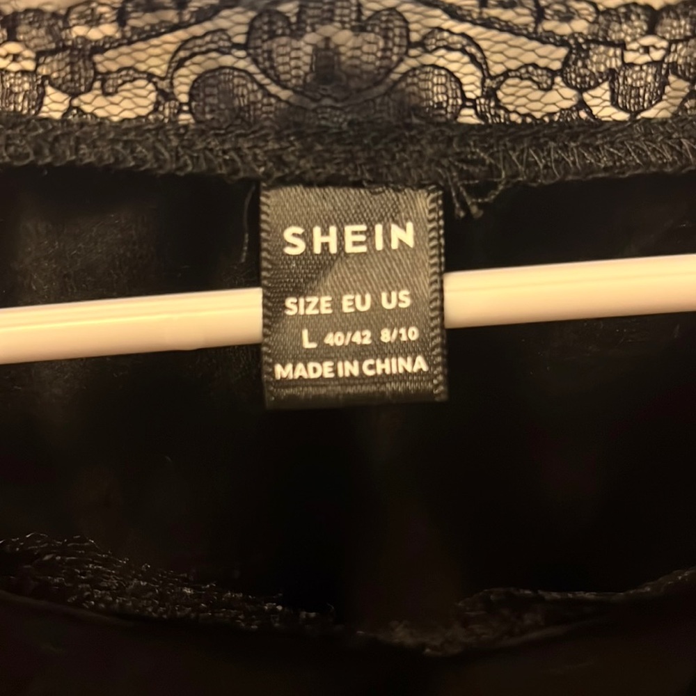 shein Black Lace shirt